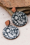 Load image into Gallery viewer, Boho Floral Wood Earrings
