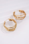 Load image into Gallery viewer, 18K Gold Dipped Triple Hoop Earrings
