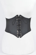 Load image into Gallery viewer, Faux Leather Corset Wide Elastic Belt
