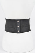 Load image into Gallery viewer, Faux Leather Corset Wide Elastic Belt
