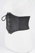 Load image into Gallery viewer, Faux Leather Corset Wide Elastic Belt
