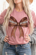 Load image into Gallery viewer, DS- Football Bow Graphic T Shirts
