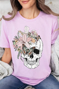 Load image into Gallery viewer, DS-Floral Skull Graphic Tee
