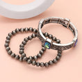 Load image into Gallery viewer, Tristan Gun Metal Stretch Bracelet
