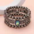 Load image into Gallery viewer, Tristan Gun Metal Stretch Bracelet
