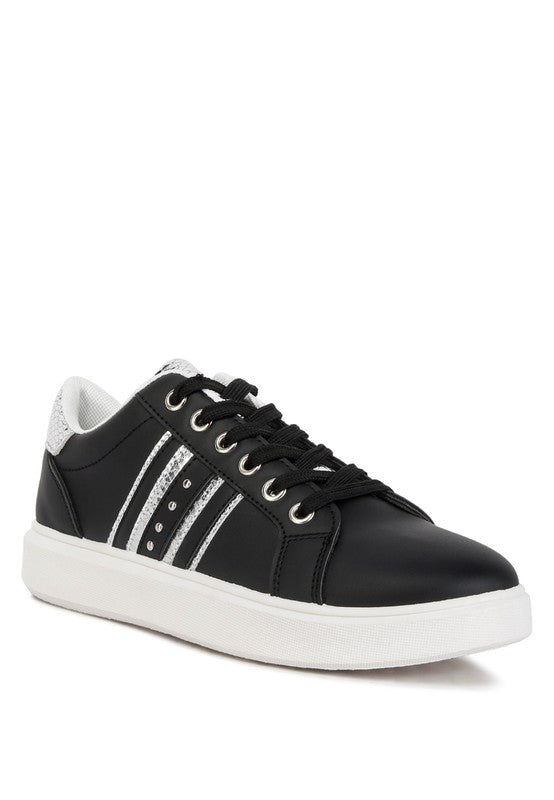 DS-Claude Faux Leather Back Panel Detail Sneakers