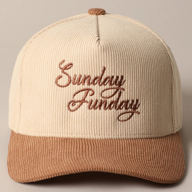 Sunday Funday Corduroy Trucker Hat