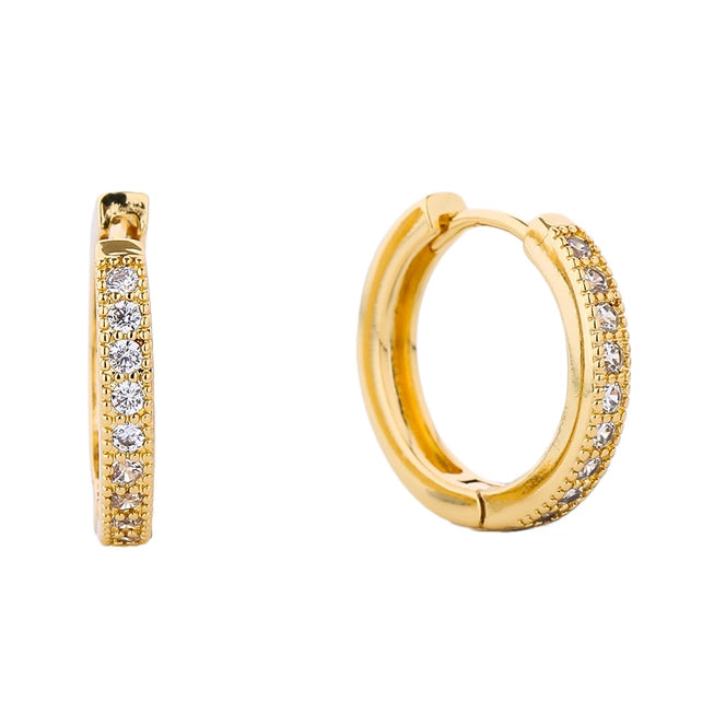 14K Gold Huggie Earring