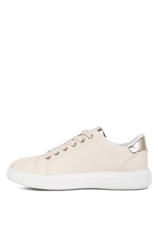 DS-Claude Faux Leather Back Panel Detail Sneakers