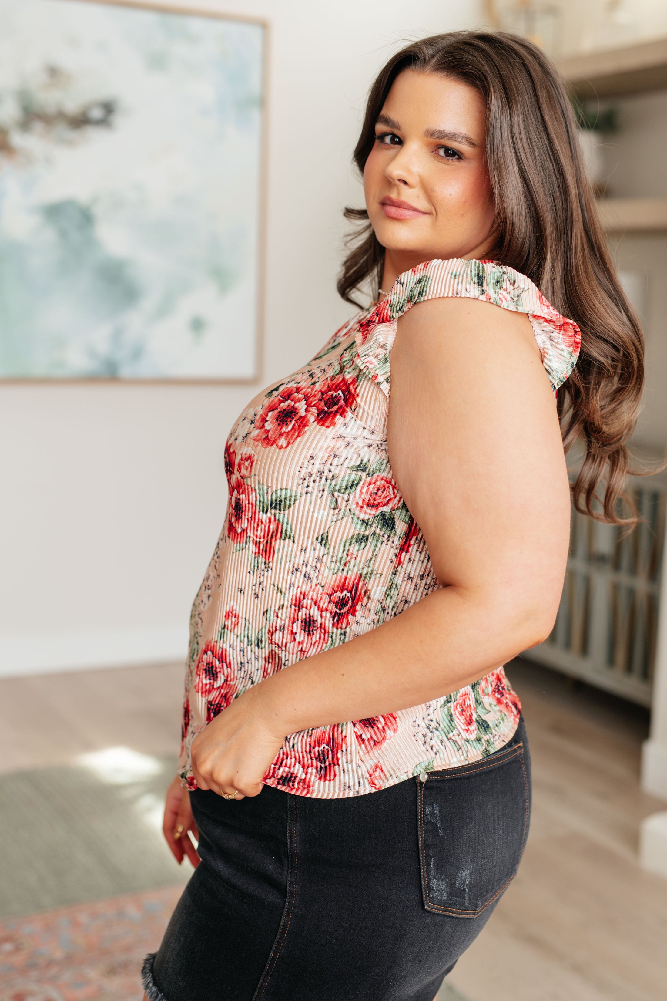 FF-Making Me Blush Floral Top