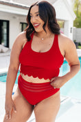 Load image into Gallery viewer, DS- Tonga Scalloped Swim Top
