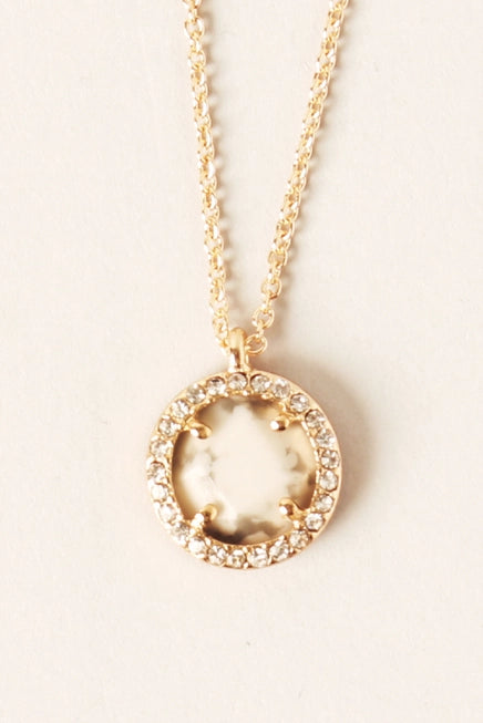 Howlite CZ Stone Necklace