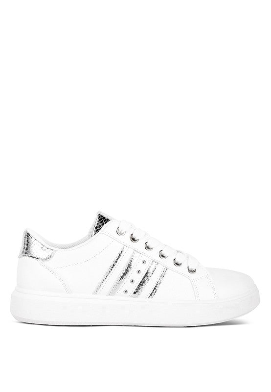 DS-Claude Faux Leather Back Panel Detail Sneakers