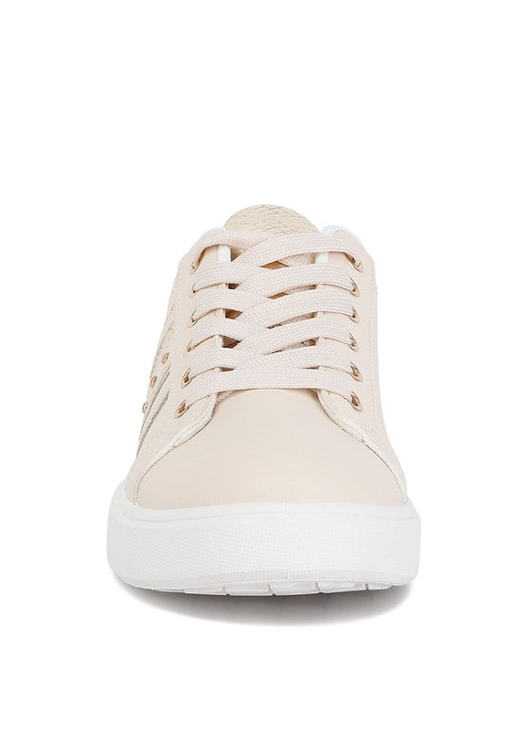 DS-Claude Faux Leather Back Panel Detail Sneakers