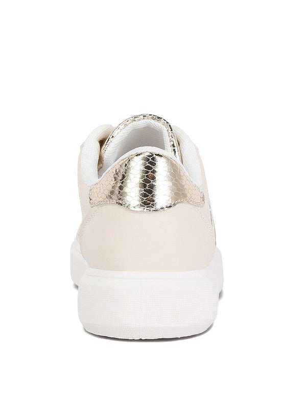 DS-Claude Faux Leather Back Panel Detail Sneakers