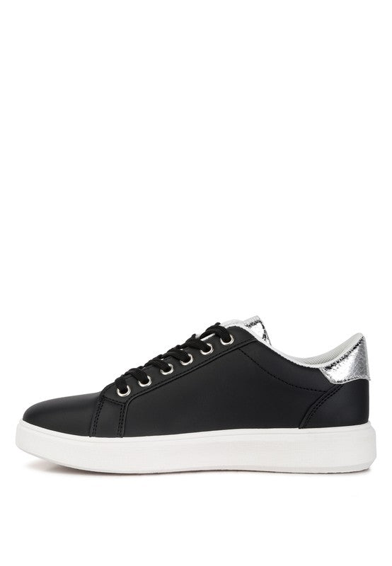 DS-Claude Faux Leather Back Panel Detail Sneakers