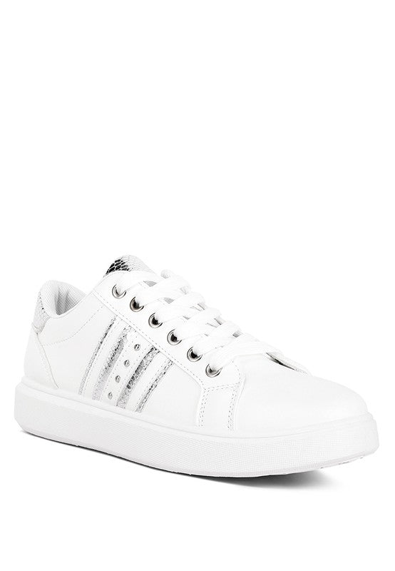 DS-Claude Faux Leather Back Panel Detail Sneakers