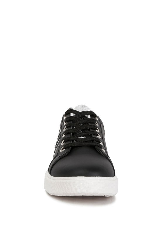 DS-Claude Faux Leather Back Panel Detail Sneakers