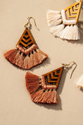 Load image into Gallery viewer, Wooden Tassel Earrings
