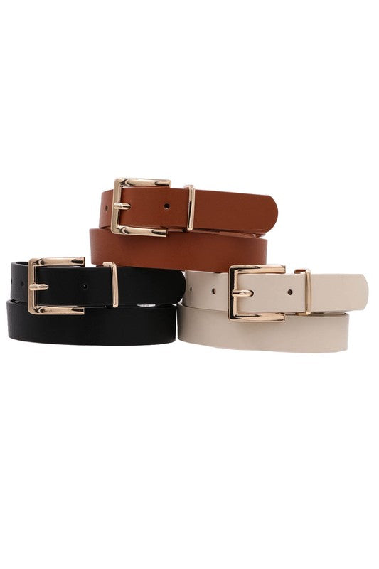 Square Leather Belt