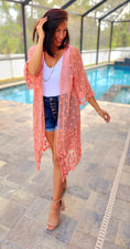 Load image into Gallery viewer, Coral Lace Kimono
